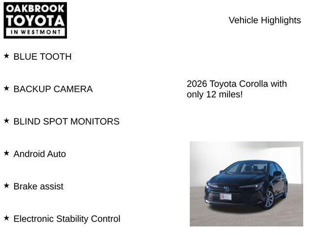 used 2026 Toyota Corolla car, priced at $23,500