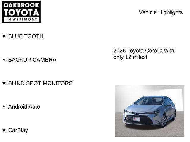 used 2026 Toyota Corolla car, priced at $23,500