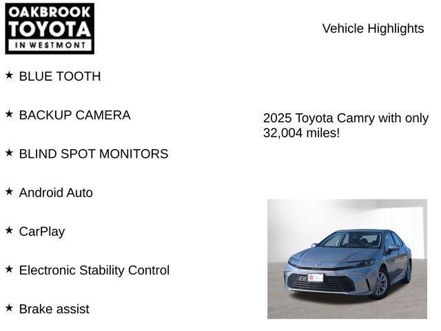 used 2025 Toyota Camry car, priced at $26,500