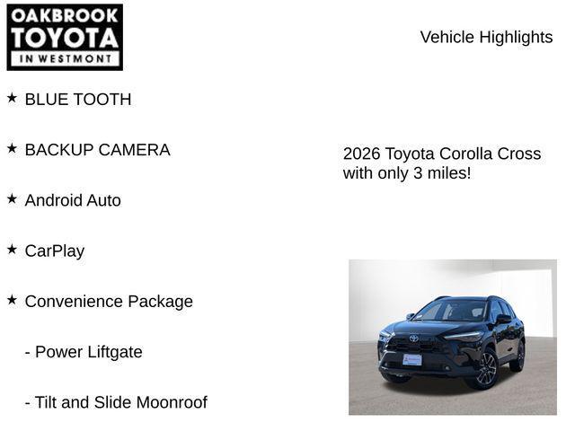 new 2026 Toyota Corolla Cross car, priced at $33,470