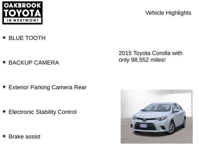used 2015 Toyota Corolla car, priced at $12,303