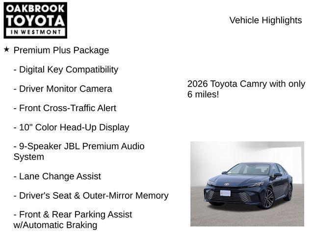 new 2026 Toyota Camry car, priced at $39,672