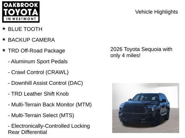 new 2026 Toyota Sequoia car, priced at $75,837