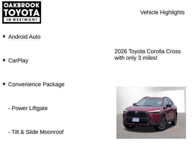 new 2026 Toyota Corolla Cross car, priced at $34,099