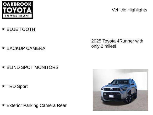 new 2025 Toyota 4Runner car, priced at $51,393