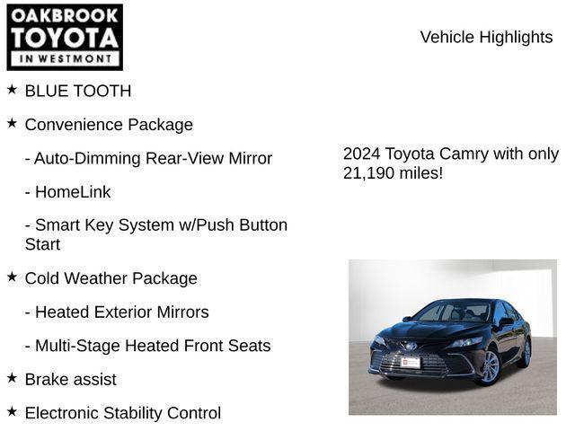 used 2024 Toyota Camry car, priced at $24,890
