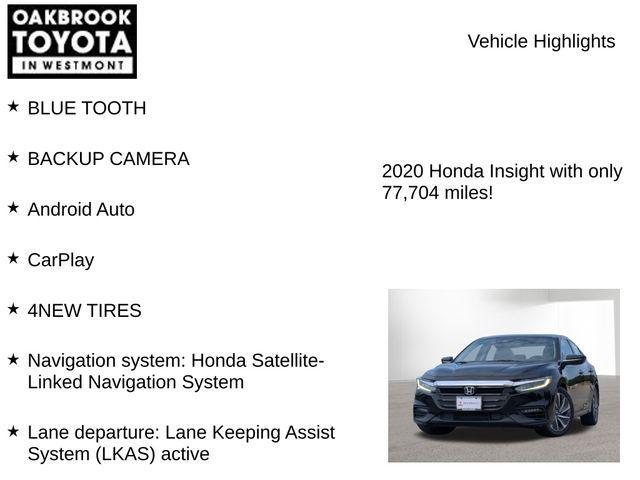 used 2020 Honda Insight car, priced at $18,999