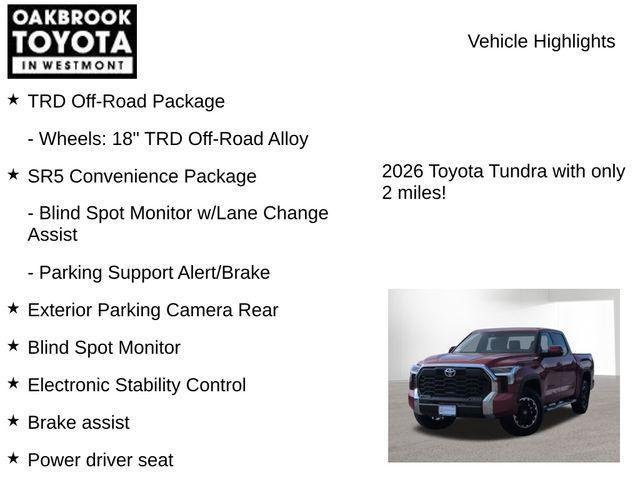 new 2026 Toyota Tundra car, priced at $54,580