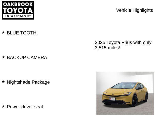used 2025 Toyota Prius car, priced at $32,900