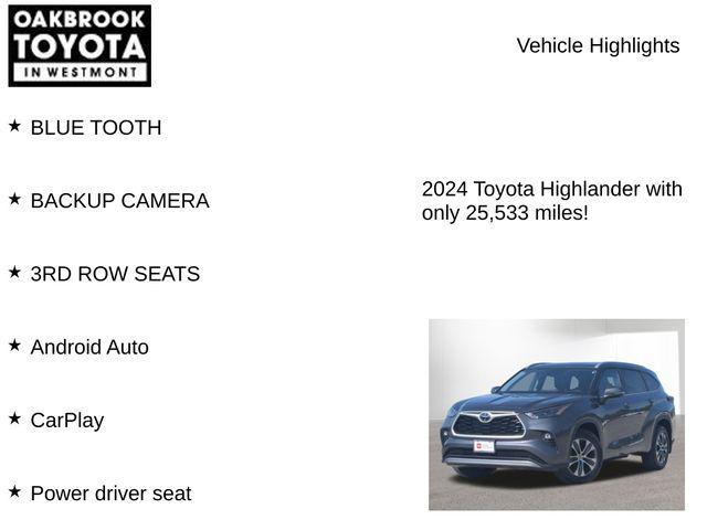 used 2024 Toyota Highlander car, priced at $42,250