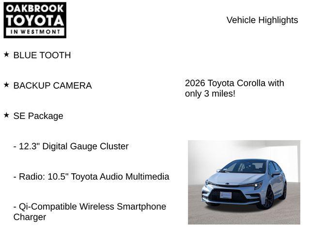 new 2026 Toyota Corolla car, priced at $28,633