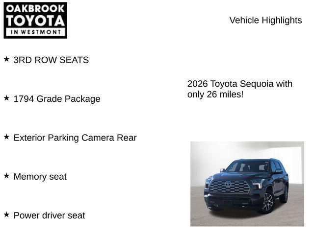 new 2026 Toyota Sequoia car, priced at $80,202