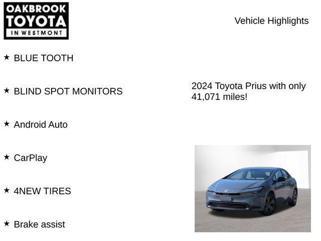 used 2024 Toyota Prius car, priced at $26,300