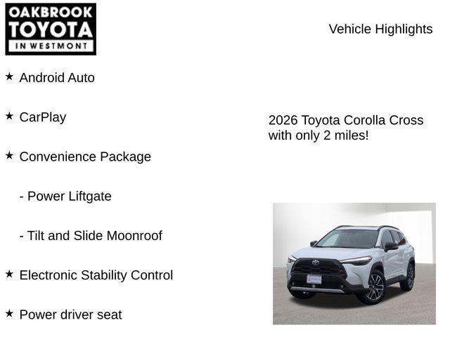new 2026 Toyota Corolla Cross car, priced at $35,111