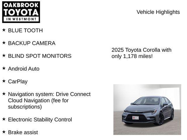 used 2025 Toyota Corolla car, priced at $27,999