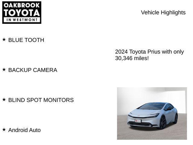 used 2024 Toyota Prius car, priced at $30,999