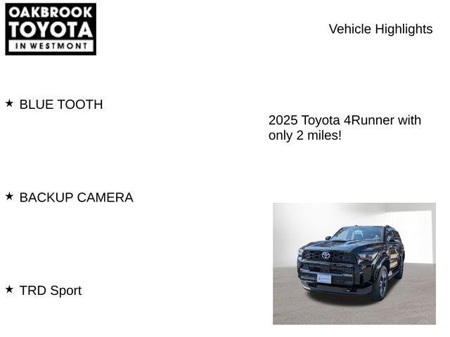 new 2025 Toyota 4Runner car, priced at $50,758