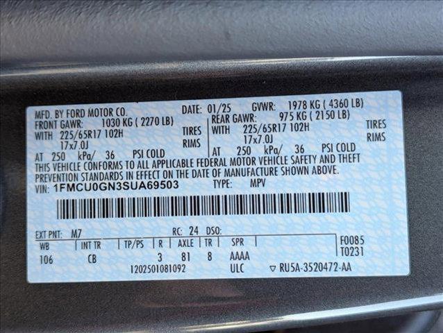 new 2025 Ford Escape car, priced at $26,901