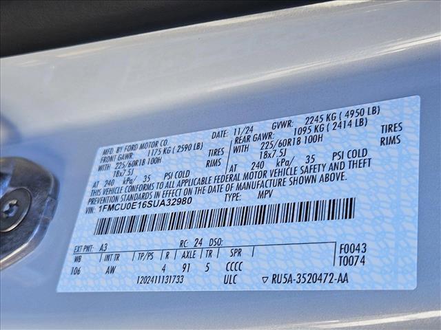 new 2025 Ford Escape PHEV car, priced at $29,827