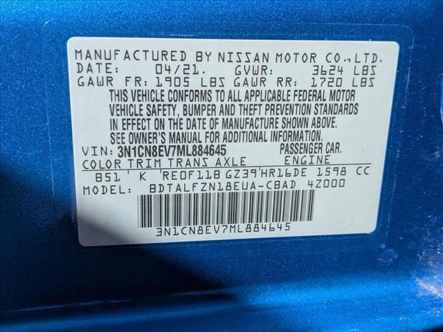 used 2021 Nissan Versa car, priced at $13,305