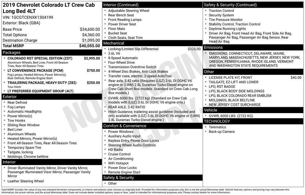 used 2019 Chevrolet Colorado car, priced at $24,844