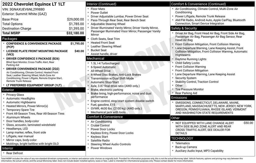 used 2022 Chevrolet Equinox car, priced at $20,237
