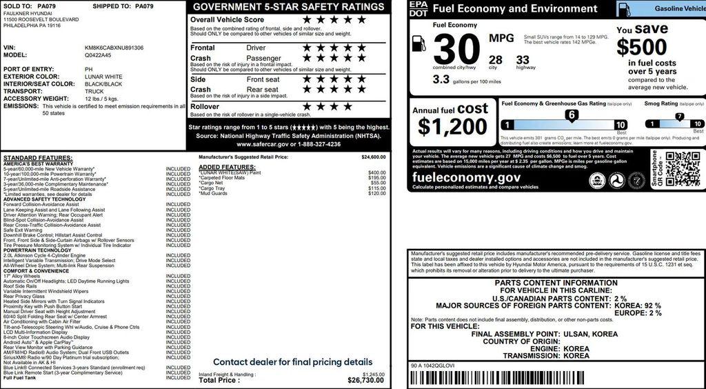 used 2022 Hyundai Kona car, priced at $17,994