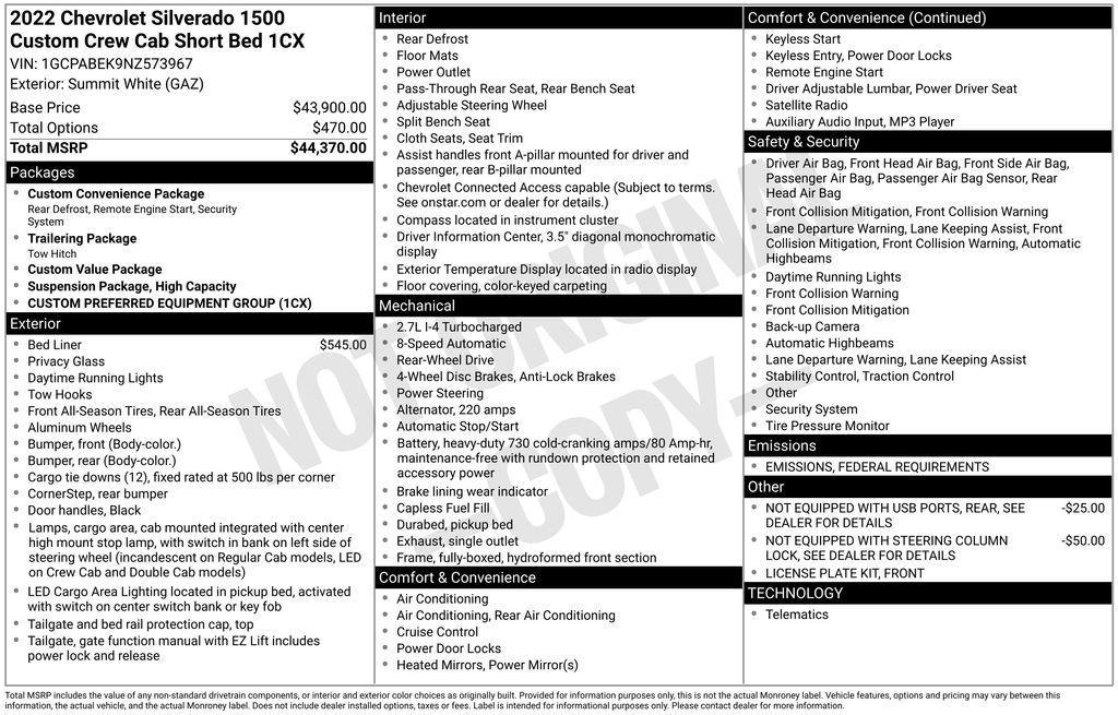 used 2022 Chevrolet Silverado 1500 car, priced at $33,250