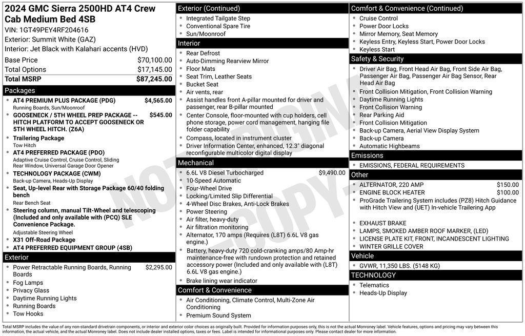 used 2024 GMC Sierra 2500 car, priced at $74,990