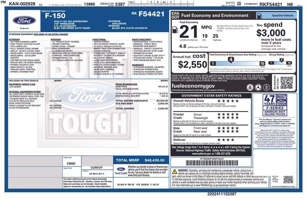 new 2024 Ford F-150 car, priced at $41,450
