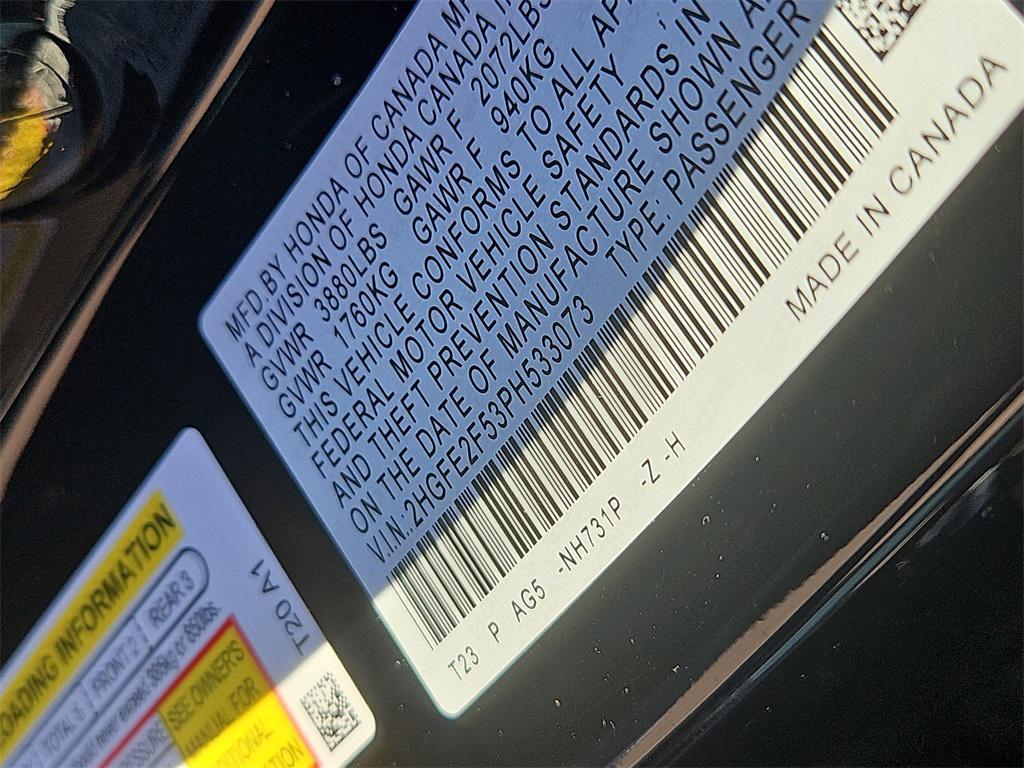 used 2023 Honda Civic car, priced at $25,987