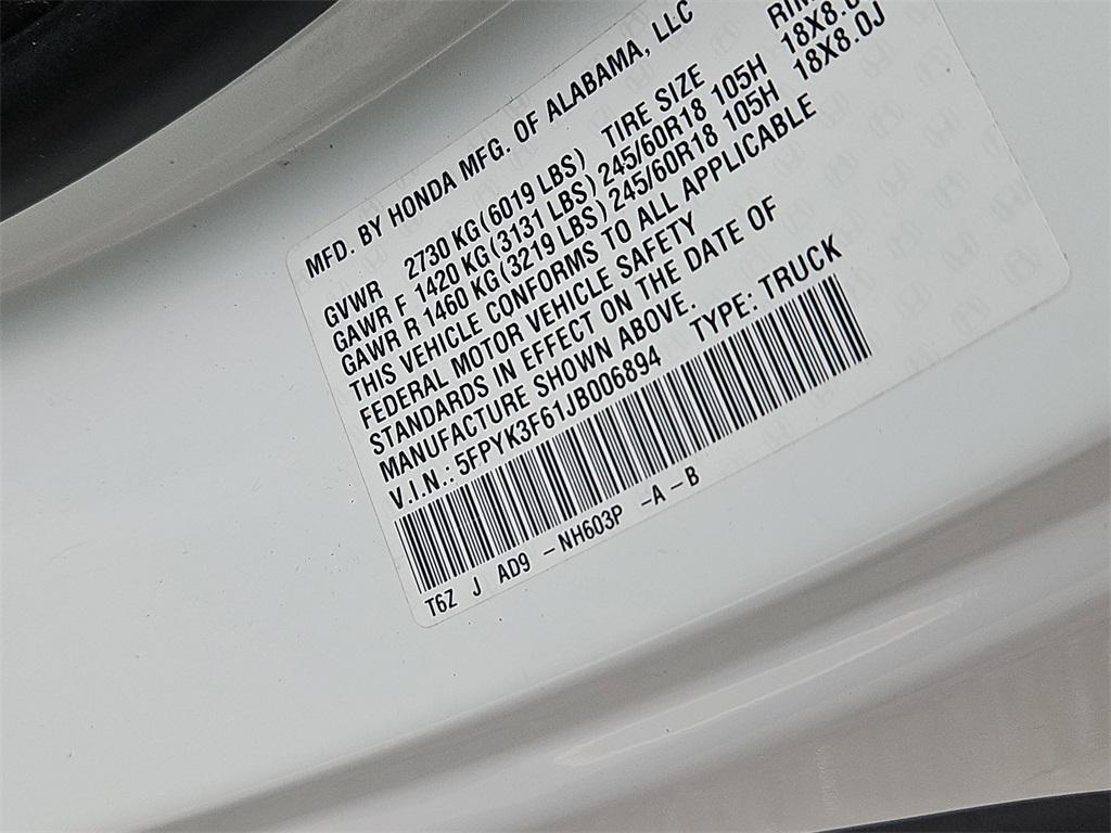 used 2018 Honda Ridgeline car, priced at $22,387