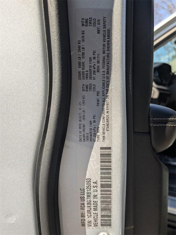 used 2021 Jeep Grand Cherokee L car, priced at $27,700