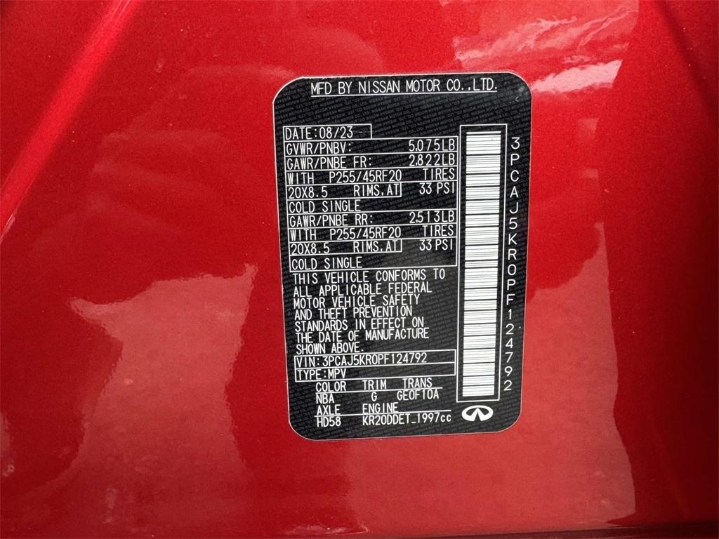 used 2023 INFINITI QX55 car, priced at $32,995