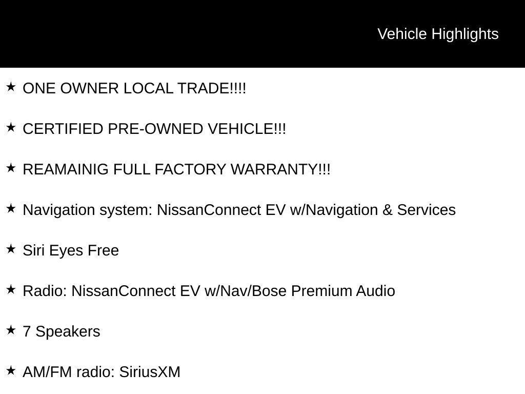 used 2022 Nissan Leaf car, priced at $16,995