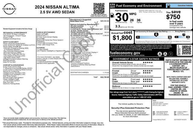 used 2024 Nissan Altima car, priced at $25,995