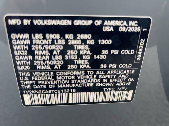 new 2026 Volkswagen Atlas car, priced at $48,491
