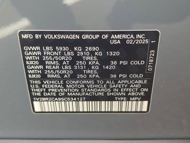 new 2025 Volkswagen Atlas car, priced at $49,452
