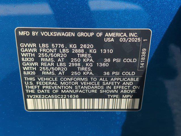 new 2025 Volkswagen Atlas Cross Sport car, priced at $45,781