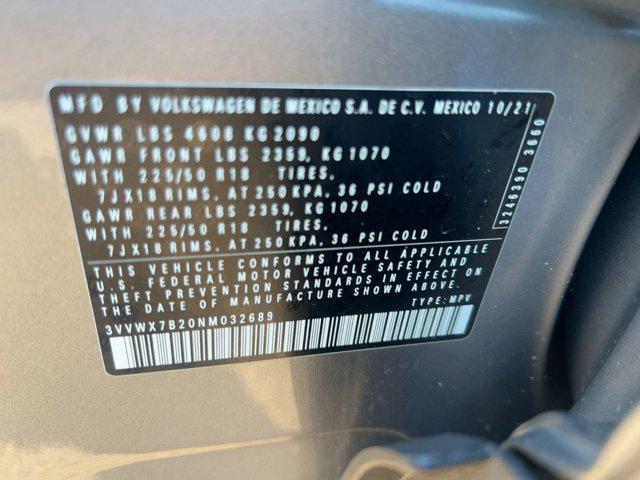 used 2022 Volkswagen Taos car, priced at $19,998