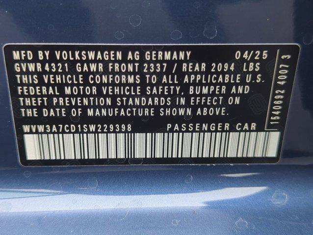 new 2025 Volkswagen Golf GTI car, priced at $39,252