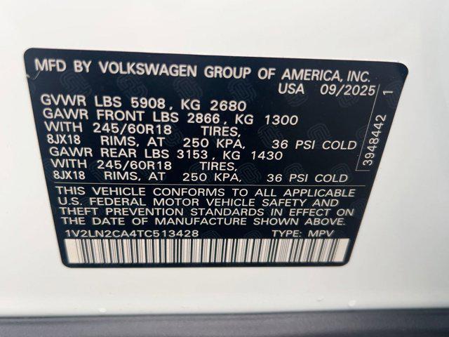 new 2026 Volkswagen Atlas car, priced at $42,641