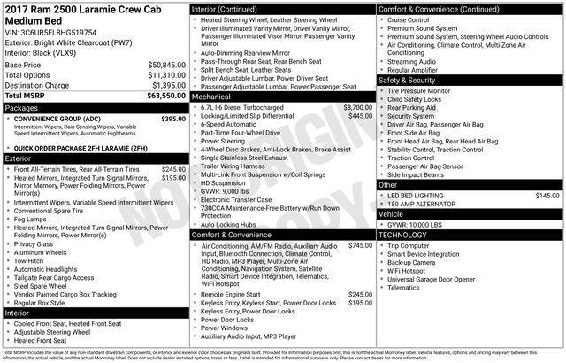 used 2017 Ram 2500 car, priced at $39,873