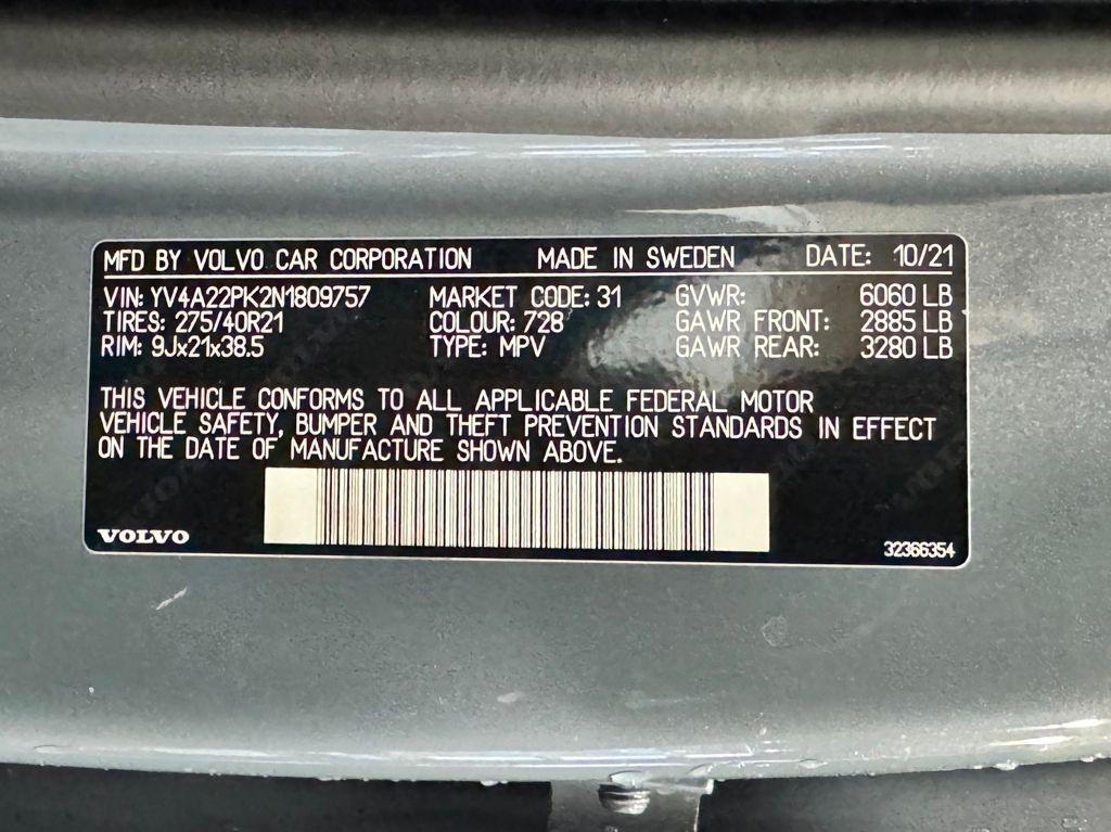 used 2022 Volvo XC90 car, priced at $34,990