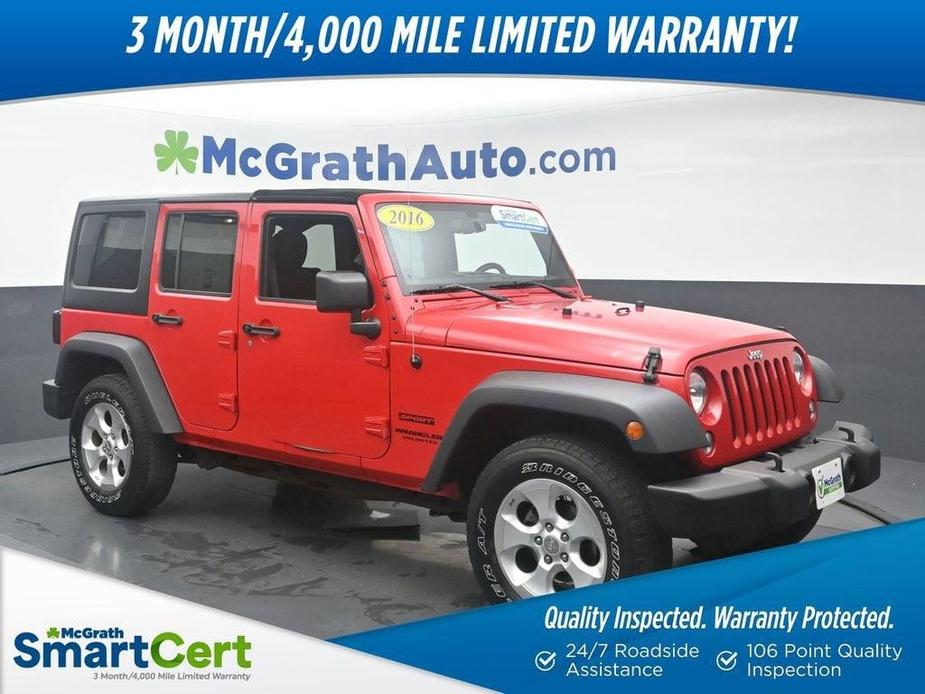 used 2016 Jeep Wrangler Unlimited car, priced at $22,498