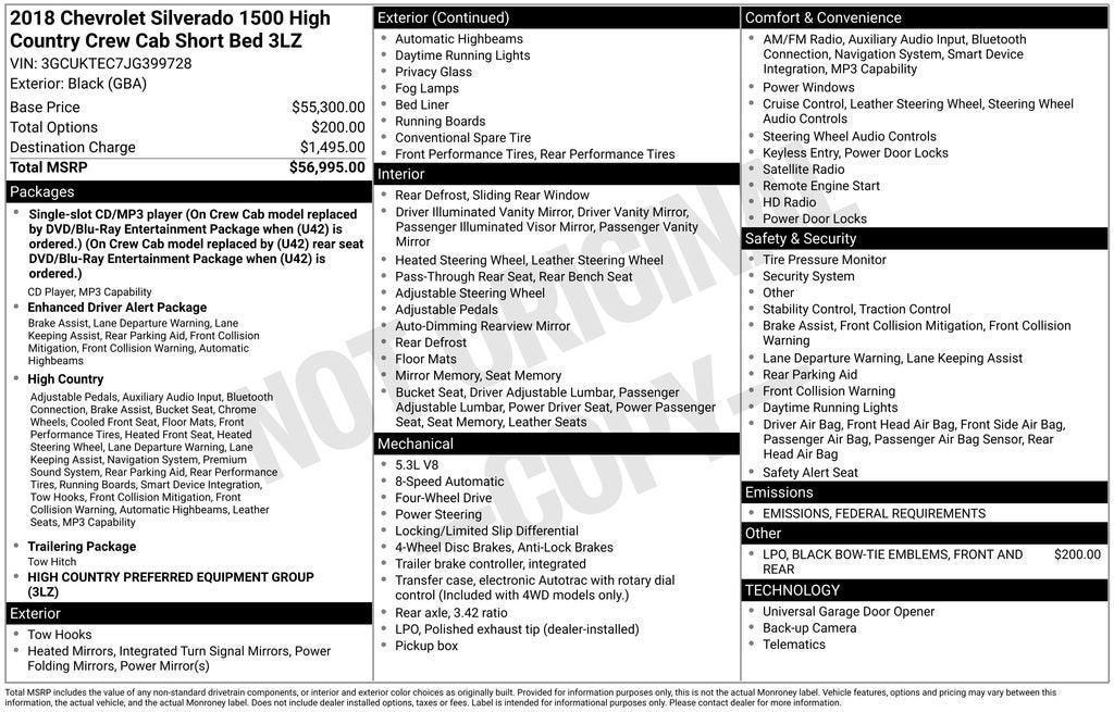 used 2018 Chevrolet Silverado 1500 car, priced at $32,084