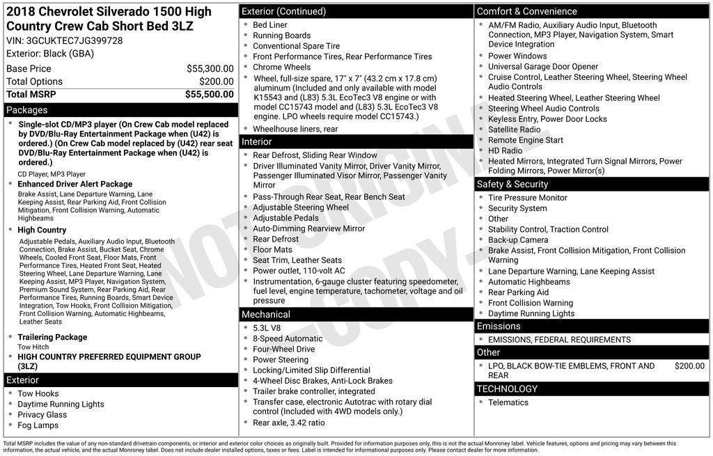 used 2018 Chevrolet Silverado 1500 car, priced at $32,641