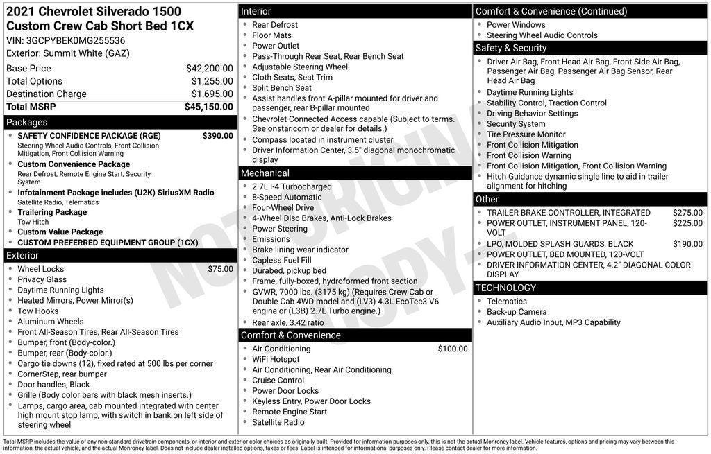 used 2021 Chevrolet Silverado 1500 car, priced at $25,900