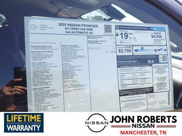 new 2025 Nissan Frontier car, priced at $32,939
