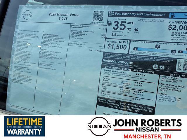 new 2025 Nissan Versa car, priced at $17,681